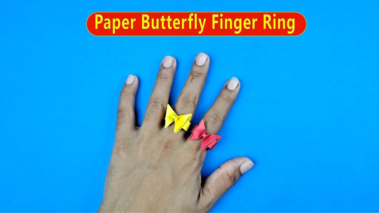 'Video thumbnail for Origami Paper Butterfly Finger Ring/Easy Origami Paper Crafts'