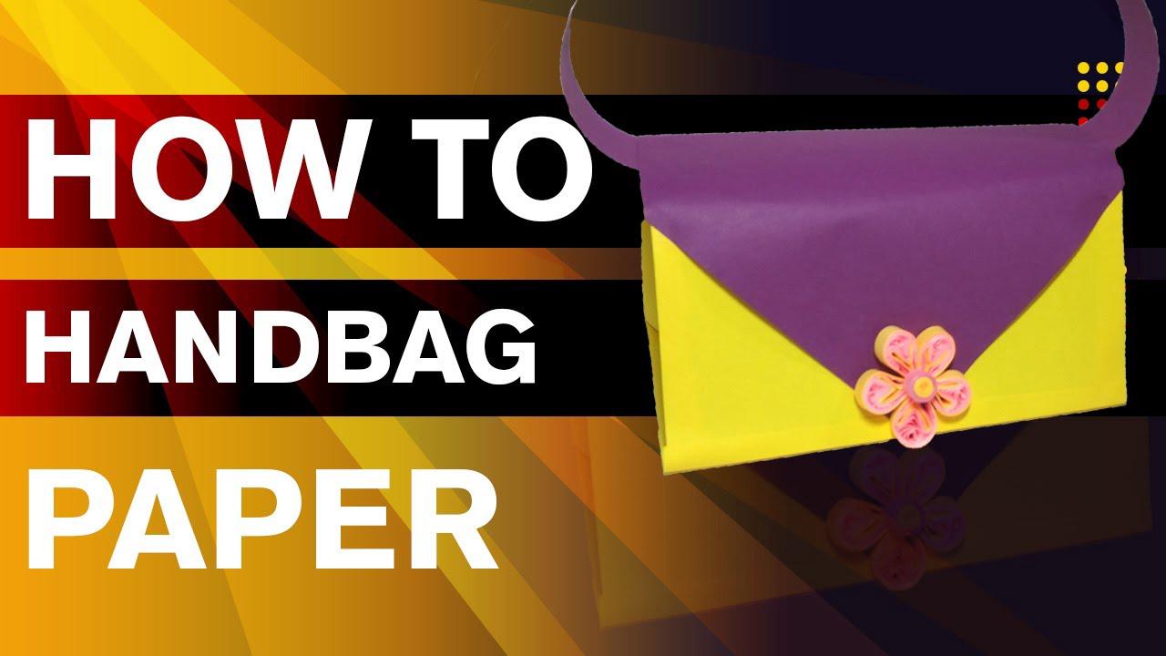 'Video thumbnail for How to make a paper handbag | Paper Craft Ideas | Easy handbag tutorial | Paper bag'