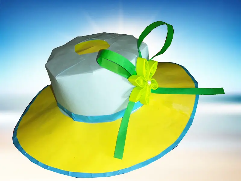 How to make paper sun hat? (Step by step) Paper craft world