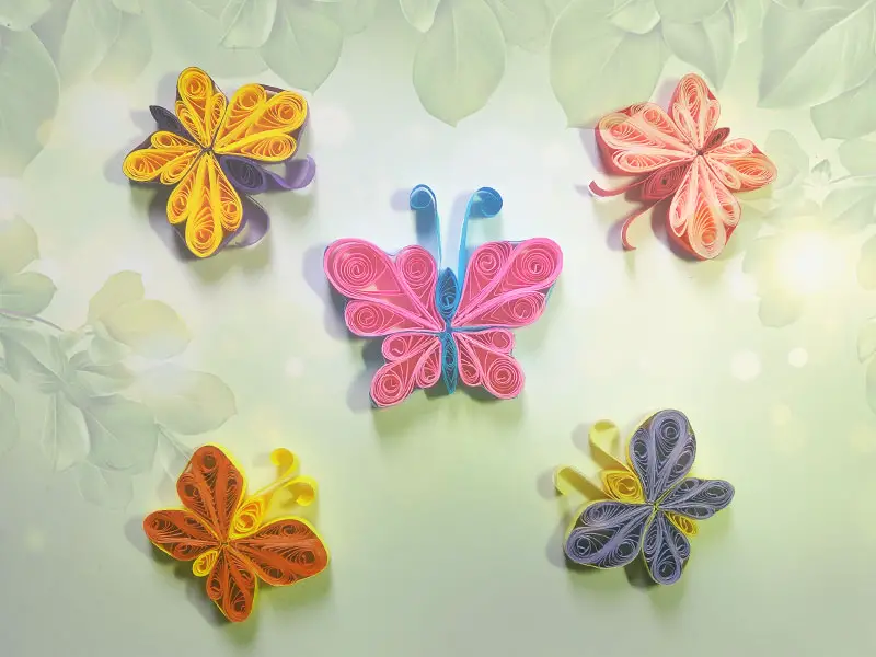 How to make paper quilling butterfly (step by step)