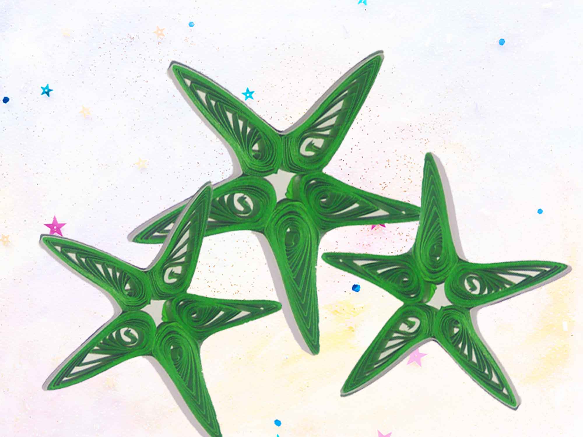 How to make paper quilling stars (easy craft) Paper craft world