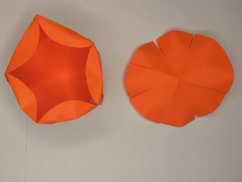 How to make Halloween pumpkin with paper