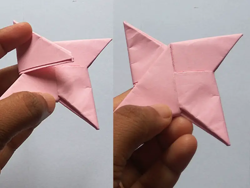 how to make a ninja star with 1 paper