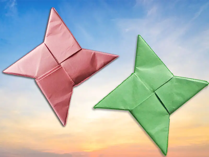 How To Make A Ninja Star With 1 Paper Folding Steps Paper Craft World